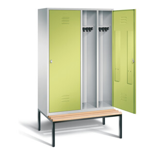 Vestiaire noir et blanc C+P Classic, H2090xL1190xP815mm, 8250-40|S10175
