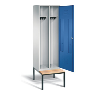 Vestiaire noir et blanc C+P Classic, H2090xL610xP815mm, 8250-20|S10005