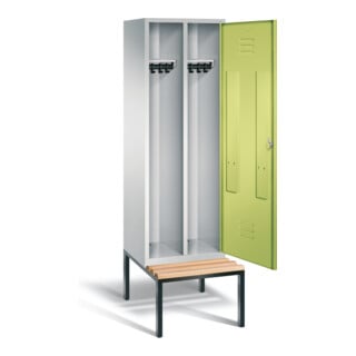 Vestiaire noir et blanc C+P Classic, H2090xL610xP815mm, 8250-20|S10101