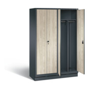 Vestiaire noir et blanc C+P Evolo, H1800xL1190xP500mm, 48022-40|S10295