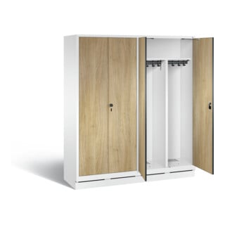 Vestiaire noir et blanc C+P Evolo, H1800xL1590xP500mm, 48022-42|S10040