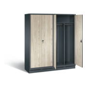 Vestiaire noir et blanc C+P Evolo, H1800xL1590xP500mm, 48022-42|S10073