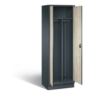 Vestiaire noir et blanc C+P Evolo, H1800xL610xP500mm, 48022-20|S10344