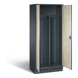 Vestiaire noir et blanc C+P Evolo, H1800xL810xP500mm, 48022-22|S10127