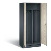 Vestiaire noir et blanc C+P Evolo, H1800xL810xP500mm, 48022-22|S10127