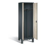 Vestiaire noir et blanc C+P Evolo, H1850xL610xP500mm, 48012-20|S10247