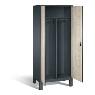 Vestiaire noir et blanc C+P Evolo, H1850xL810xP500mm, 48012-22|S10124