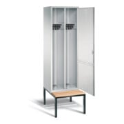 Vestiaire noir et blanc C+P Evolo, H2090xL610xP500mm, 48250-20|S10005