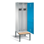 Vestiaire noir et blanc C+P Evolo, H2090xL610xP500mm, 48250-20|S10020