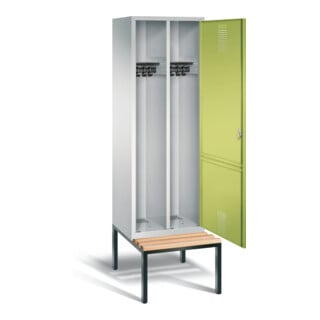 Vestiaire noir et blanc C+P Evolo, H2090xL610xP500mm, 48250-20|S10094