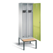 Vestiaire noir et blanc C+P Evolo, H2090xL610xP500mm, 48250-20|S10094
