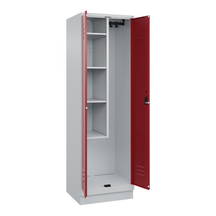 Vestiaire pour produits de nettoyage C+P Classic PLUS, socle, serrure à cylindre