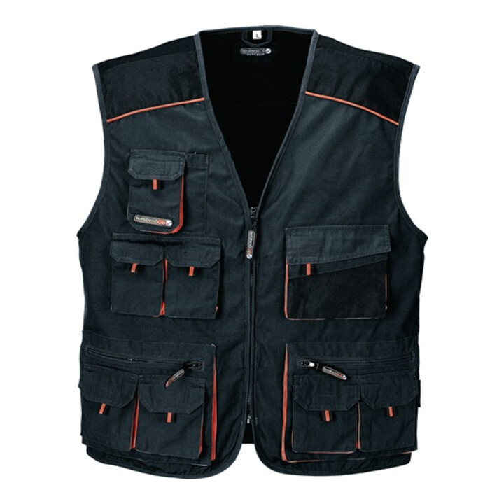 Veston taille 60 gris foncé/noir/orange 65 % PES / 35 % CO TERRATREND