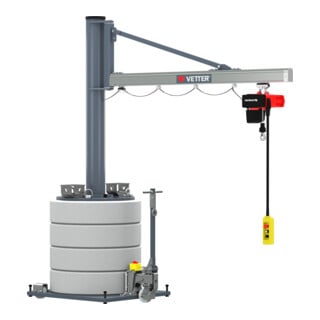 Vetter Grue à colonne mobile MOBILUS MOB12-US3,2-3,9 Palan électrique 320 kg, 3,9 m