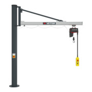 Vetter Grue à colonne pivotante UNILIFT système d’ancrage composite palan électrique 320 kg, 2,9 m