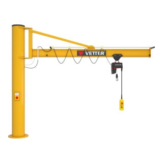 Vetter Grue pivotante sur colonne ASSISTENT système d'ancrage composite palan électrique 250 kg, 6,0 m