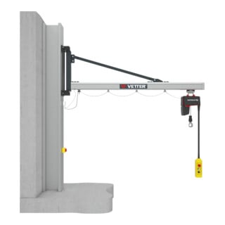 Vetter Palan électrique à chaîne 80 kg, 4,9 m, console de support murale UNILIFT Standard