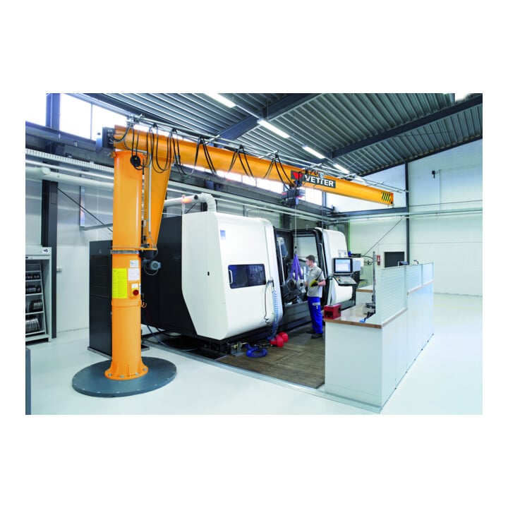 Vetter Säulenschwenkkran MEISTER Verbundanker-System Elektrokettenzug 125kg, 5,0m