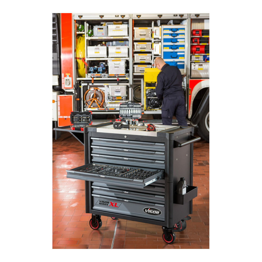 VIGOR 1000 XL in acciaio legato incluso assortimento da 499pz. V4481-X/499, L=907mm