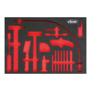 VIGOR 3/3+ Insert en mousse souple Set marteau, burin, chasse-goupille, vide V4510