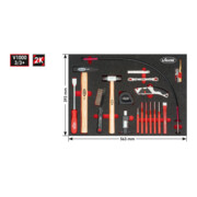 VIGOR 3/3+ Weichschaum-Einlage Hammer-, Meißel-, Splintentreiber-Satz V4511 Anzahl Werkzeuge: 37-3