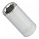 VIGOR Adaptateur d’embout carré creux 6,3 mm (1/4") et hexagonal creux 6,3 mm (1/4"), L 25 mm V3651N-1