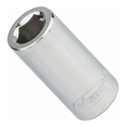 VIGOR Adaptateur d’embout carré creux 6,3 mm (1/4") et hexagonal creux 6,3 mm (1/4"), L 25 mm V3651N