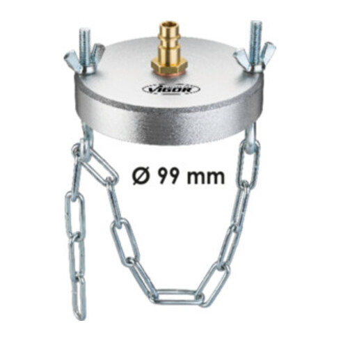 VIGOR Adaptateur universel avec fixation par chaîne pour systèmes d’entretien de freins V4381-4
