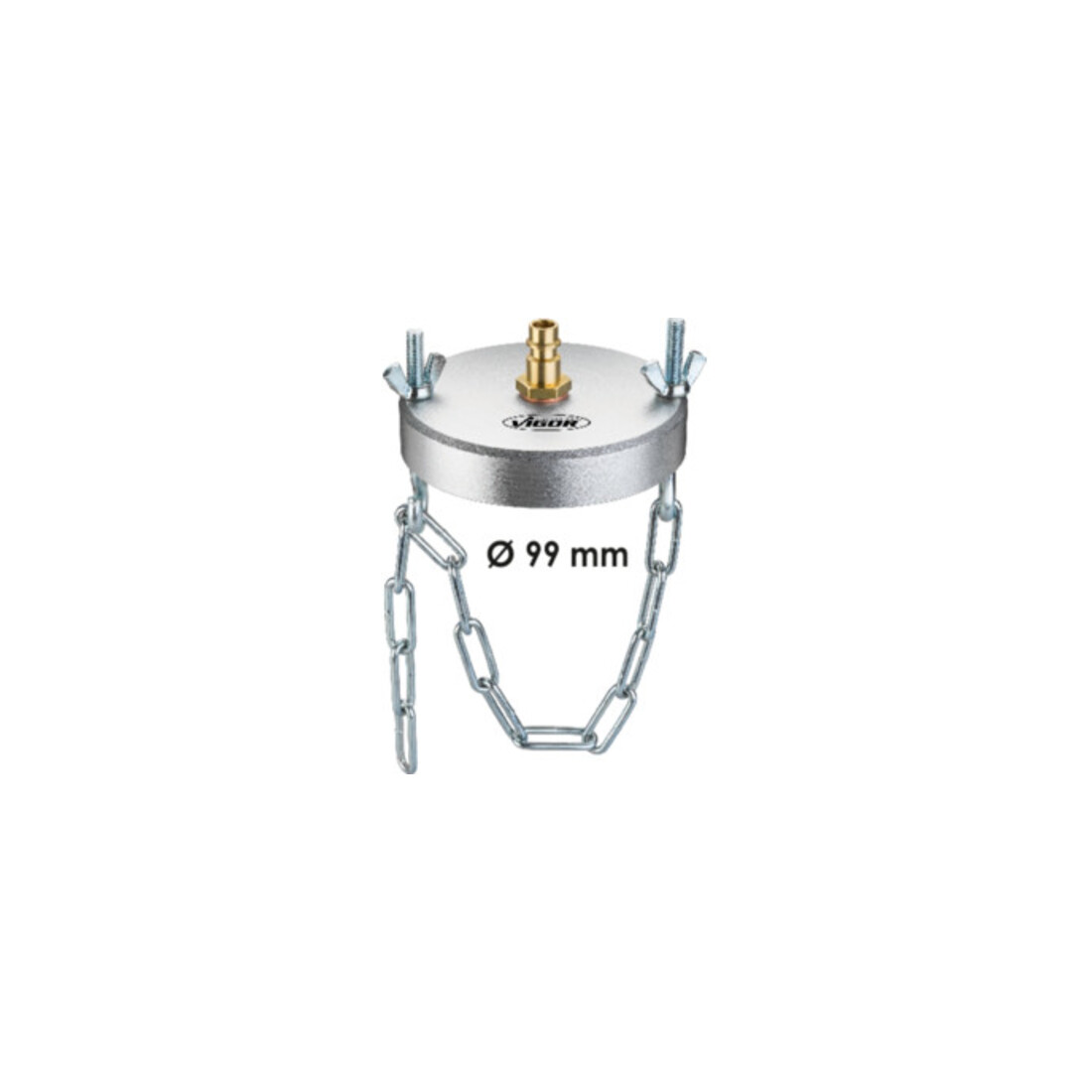 VIGOR Adaptateur universel avec fixation par chaîne pour systèmes d’entretien de freins V4381-4