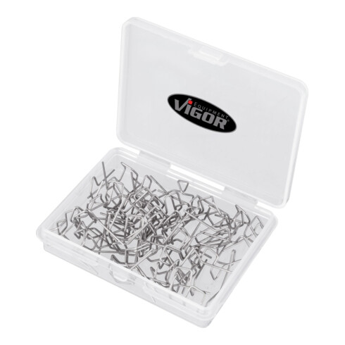 VIGOR Agrafes en S, 0,8 mm V3675, 100 pièces