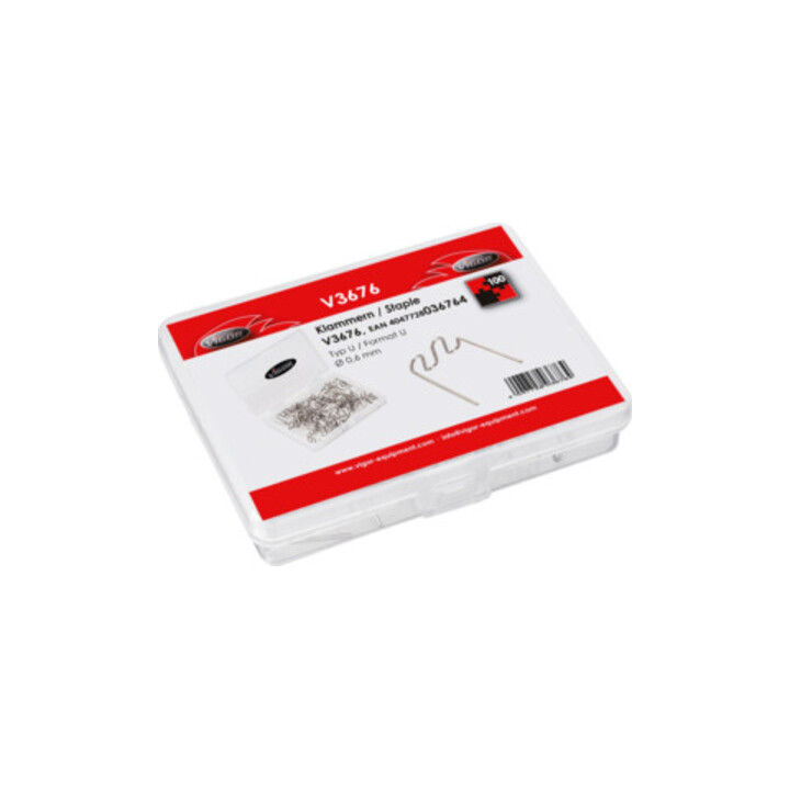 VIGOR Agrafes en U 0,6 mm V3676, 100 pièces