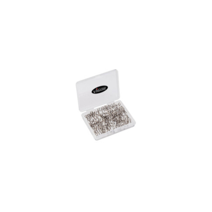 VIGOR Agrafes en U 0,8 mm V3677, 100 pièces