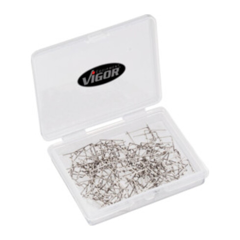 VIGOR Agrafes en W 0,6 mm V3673, 100 pièces