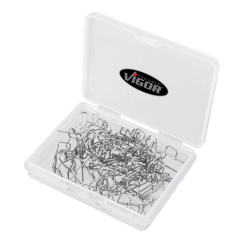 VIGOR Agrafes format F 0,8 mm V3674, lot de 100 pièces