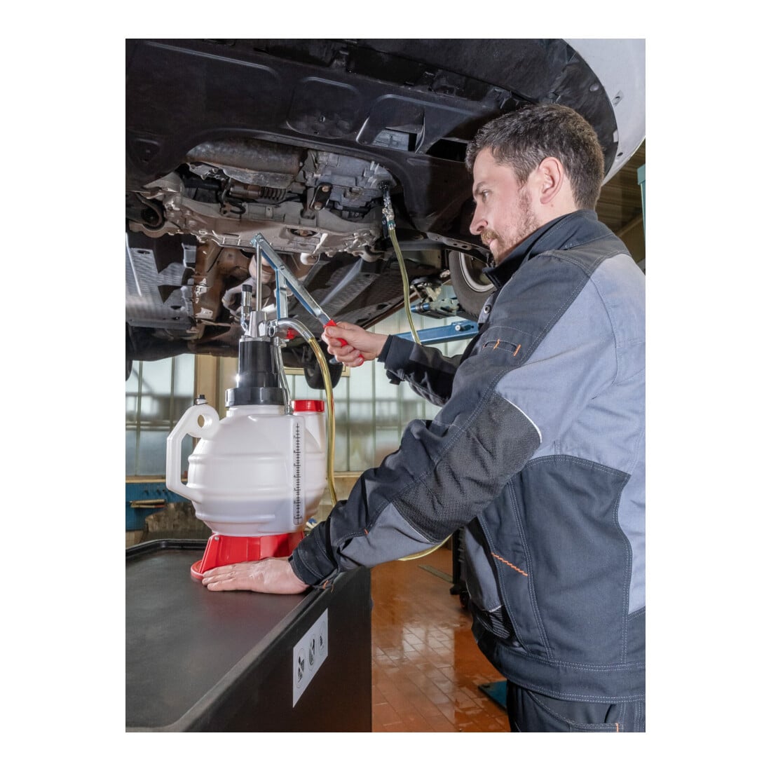 VIGOR Appareil de remplissage d'huile avec jeu d'adaptateurs