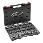 VIGOR Assortimento di bussole TX V6017 quadro di manovra interno 10 = 3/8"-1