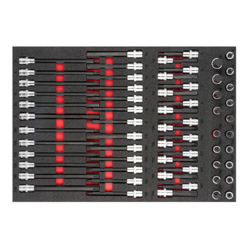 VIGOR Assortimento di bussole V6809, 62pz.
