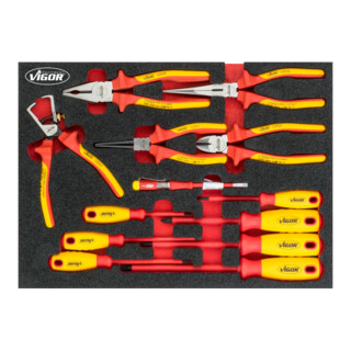 VIGOR Assortimento di utensili VDE V5087, 13pz.