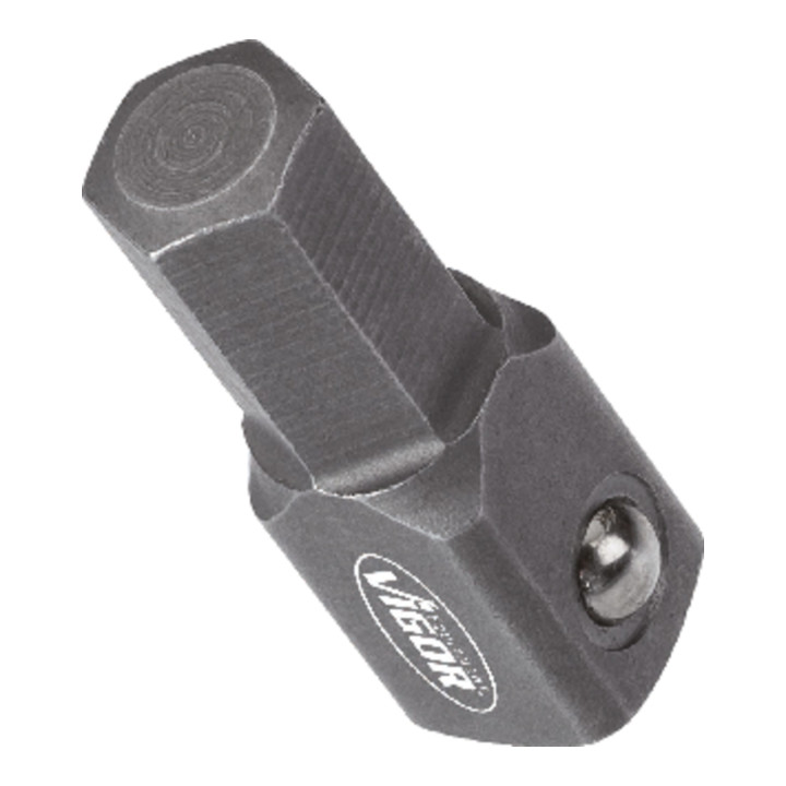 VIGOR Außensechskant-Antrieb 10 = 3/8 Zoll Außenvierkant Antrieb 10 = 3/8 Zoll Bit-Adapter V3652 Sechskant massiv 8 (5/16 Zoll) Vierkant massiv 10 mm (3/8 Zoll) Gesamtlänge: 30 mm