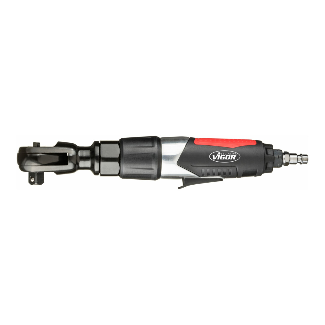 VIGOR Außenvierkant Antrieb 12,5 = 1/2 Zoll Luftratsche V5675 ∙ Vierkant massiv 12,5 mm (1/2 Zoll) ∙ Gesamtlänge: 308.5 mm ∙ Hochleistungs-Stift-Schlagwerk
