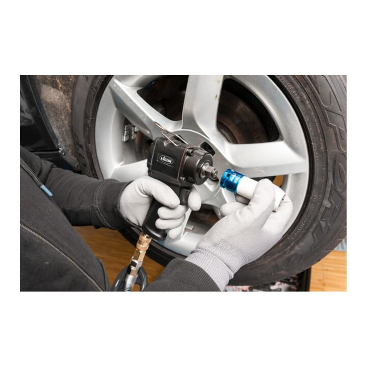 VIGOR Außenvierkant Antrieb 12,5 = 1/2 Zoll Schlagschrauber, Mini V5671 ∙ 1000 Nm ∙ Vierkant massiv 12,5 mm (1/2 Zoll) ∙ Jumbo Hammer-Schlagwerk
