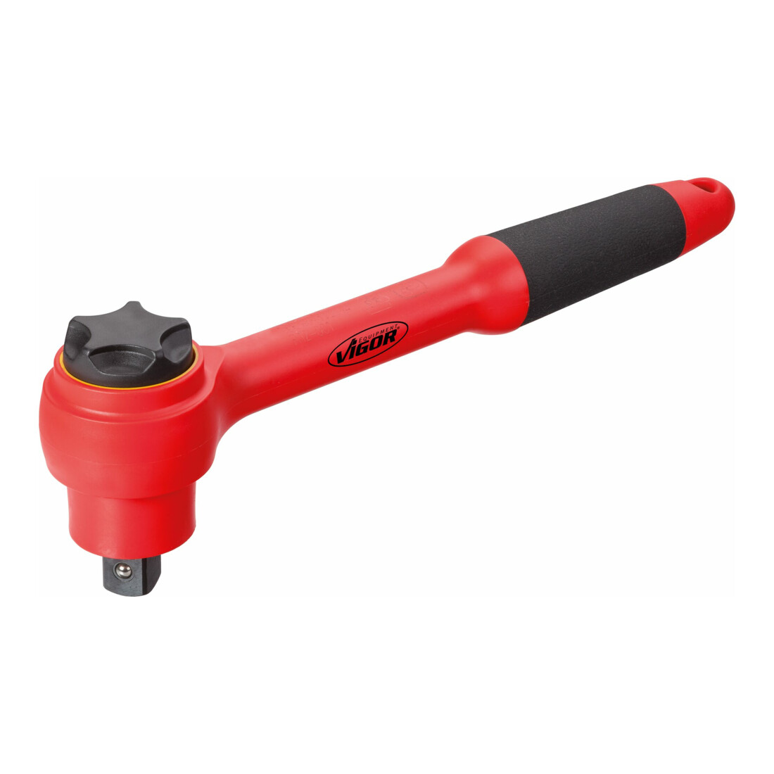 VIGOR Außenvierkant Antrieb 12,5 = 1/2 Zoll VDE-Umschaltknarre V3342 Vierkant hohl 12,5 mm (1/2 Zoll) Gesamtlänge: 255 mm