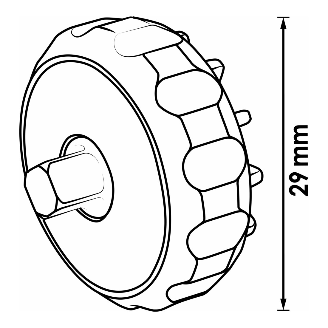 VIGOR Außenvierkant Antrieb 6,3 = 1/4 Zoll Innensechskant-Antrieb 6,3 = 1/4 Zoll Fingerratsche V2941 Vierkant massiv 6,3 mm (1/4 Zoll), Sechskant hohl 6,3 (1/4 Zoll) Gesamtlänge: 29 mm