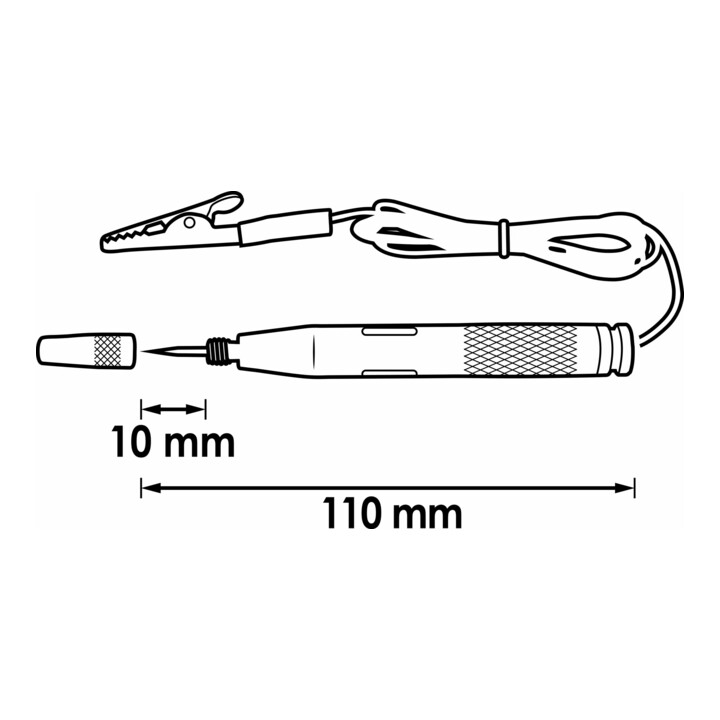 VIGOR Autolichtprüfer V1722 Gesamtlänge: 110 mm