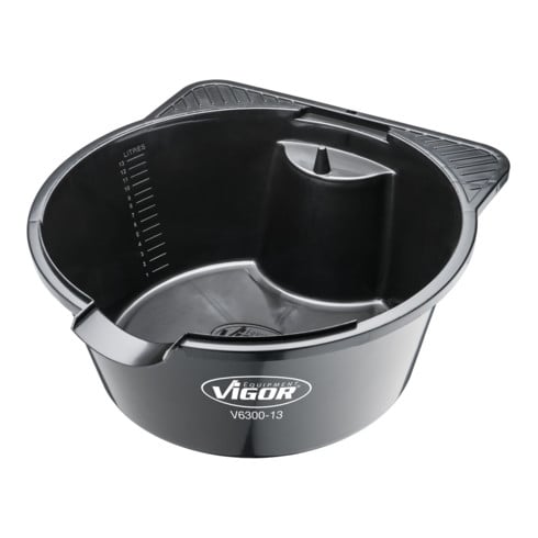 VIGOR Bac de vidange d’huile 13 l V6300-13