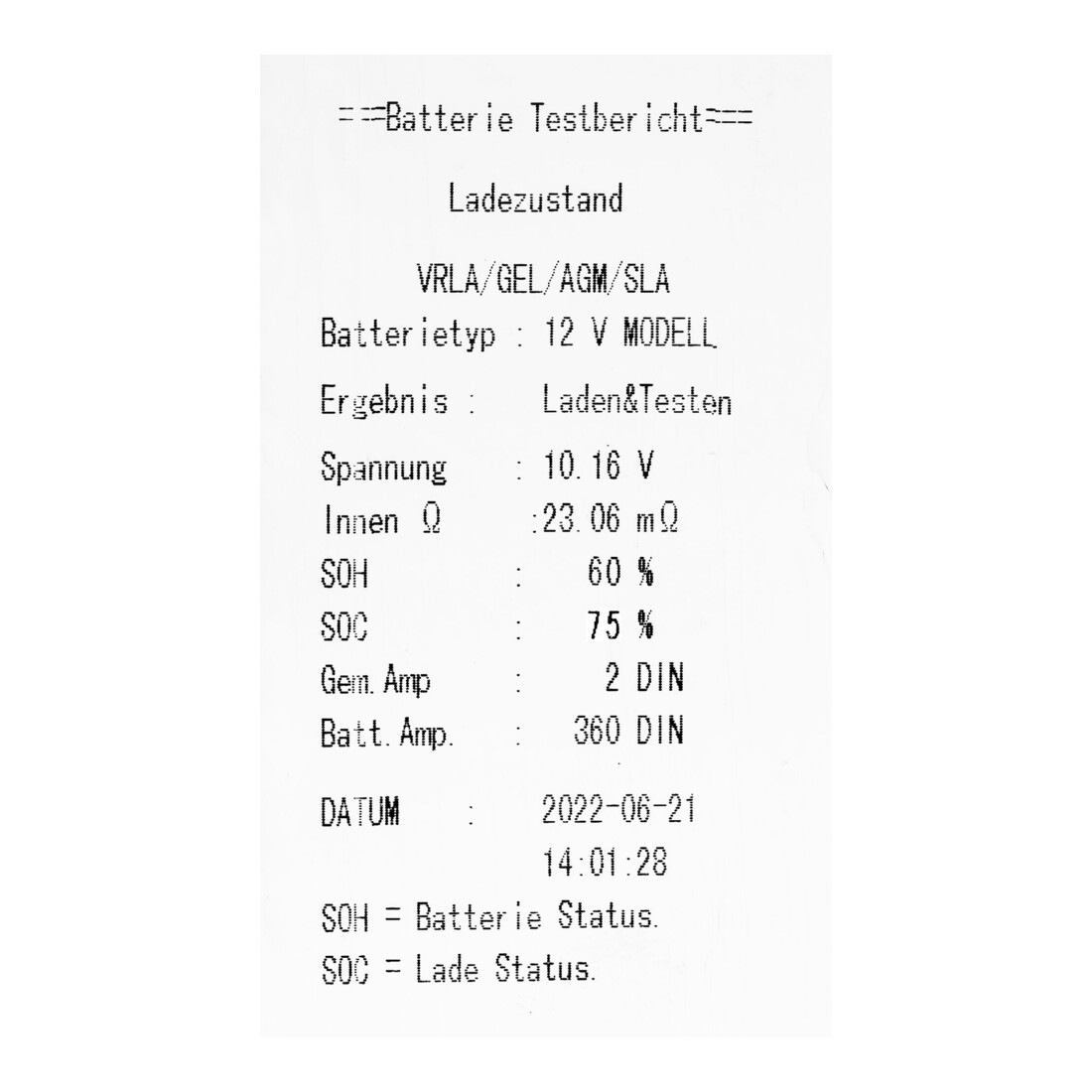 VIGOR Batterie-Tester, V7548