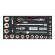 VIGOR binnenvierkantaandrijving 12,5 = 1/2 inch dopsleutel gereedschap set V4975 25-delig-1