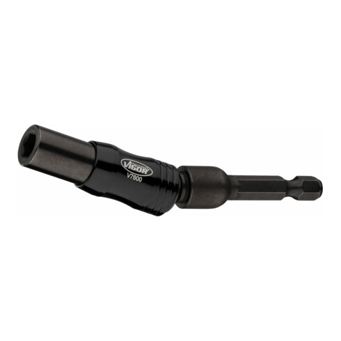 VIGOR Bithalter, mit Gelenk, V7600, 1/4 Zoll (6,3 mm) Sechskant 1/4 Zoll (6,3 mm) Sechskant 88 mm
