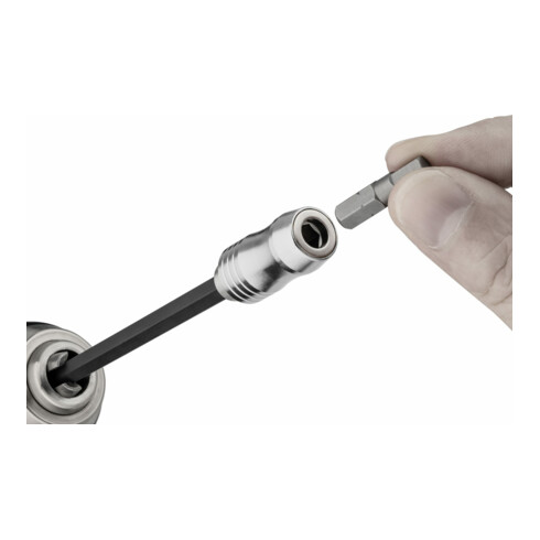 VIGOR Bithalter, mit Magnetring, lang, V7601-150, 1/4 Zoll (6,3 mm) Sechskant 1/4 Zoll (6,3 mm) Sechskant 150 mm