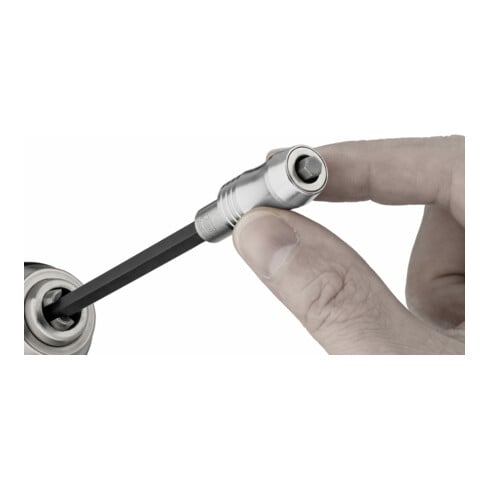 VIGOR Bithalter, mit Magnetring, lang, V7601-150, 1/4 Zoll (6,3 mm) Sechskant 1/4 Zoll (6,3 mm) Sechskant 150 mm
